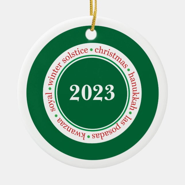 Ornament för Anpassningsbar av julhelg (Framsidan)