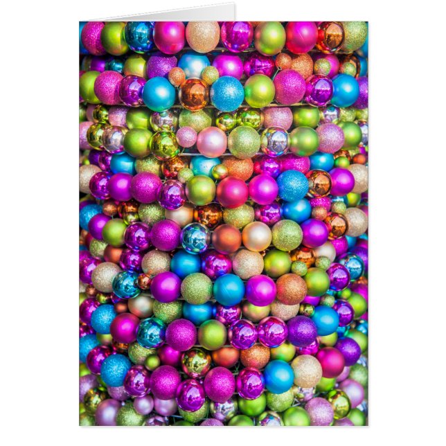 Ornament för Boll med flera Färgader Hälsningskort (Framsidan)