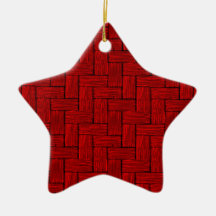 Ornament för Bright Red Woodwork Star