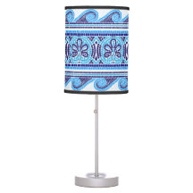 Ornament för den grekiska mosaikplattan - blå nyan