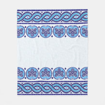 Ornament för den grekiska mosaikplattan - blå nyan