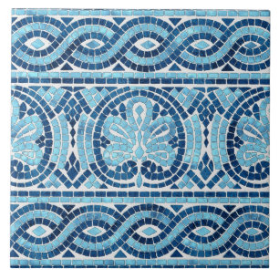 Ornament för den grekiska mosaikplattan kakelplatta