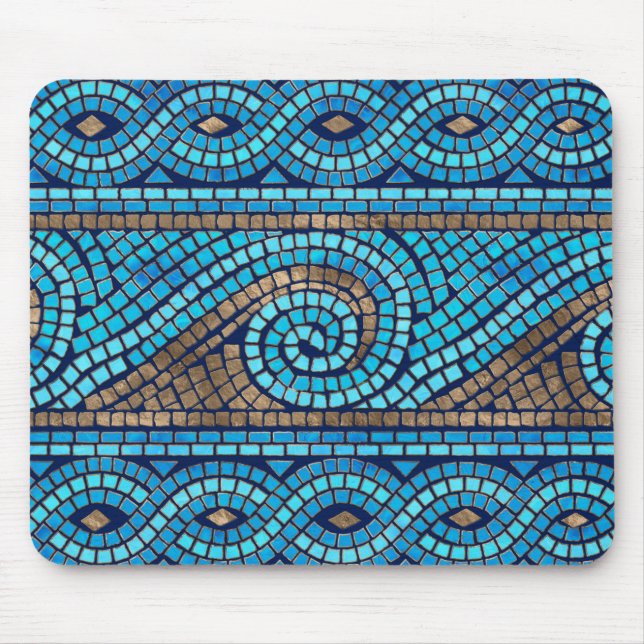 Ornament för den grekiska mosaikplattan musmatta (Framsidan)