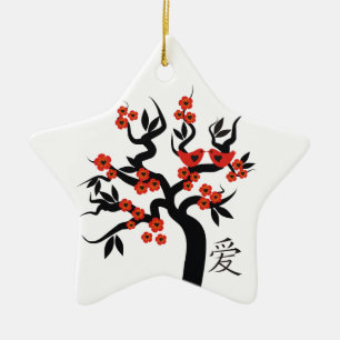 Ornament för den kinesiska Kärlek-symbolens anpass
