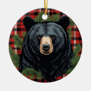 Ornament för det majestiska nordsvarta björnen