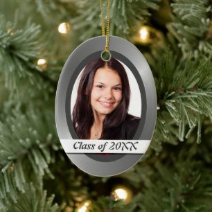 Ornament för fotomallen Silver Shiny Student