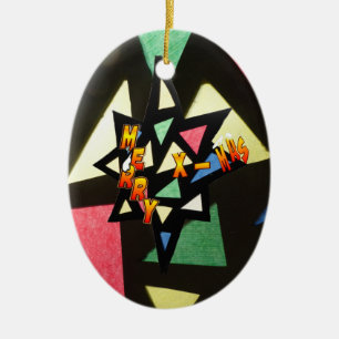 Ornament för god jul-stenig glasstjärna