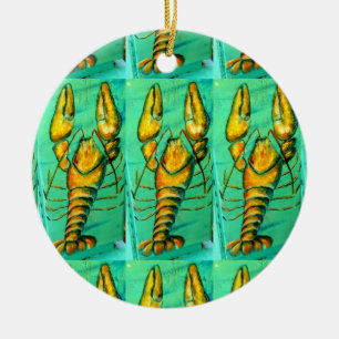 Ornament för grönt av maine lobster