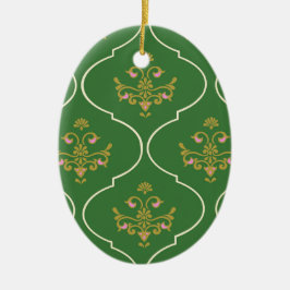 Ornament för grönt-tekoni