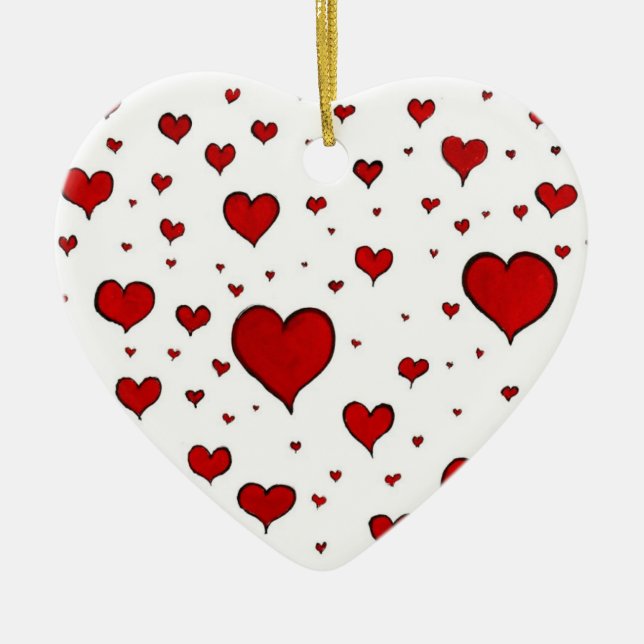 Ornament för gruppen Red Hearts (Framsidan)