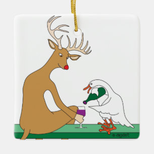 Ornament för hjort & Goose Vin