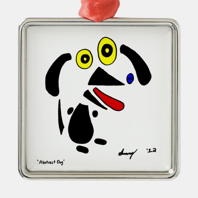 Ornament för Hund av abstrakt (Framsidan)