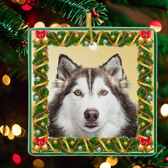 Ornament för Hund Pet Photo Template Julgran (Skapare uppladdad)