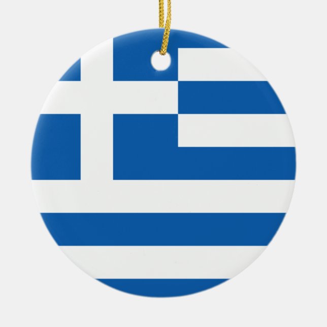 Ornament för Julgran i flagga i den grekiska anpas (Framsidan)