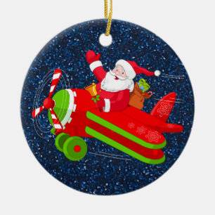 Ornament för jultomtens flygplan