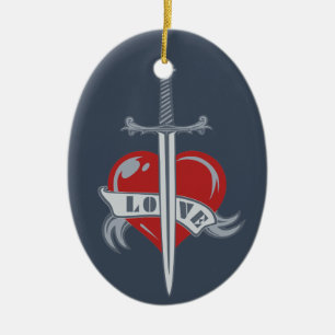 Ornament för Kärlek Sword anpassningsbar