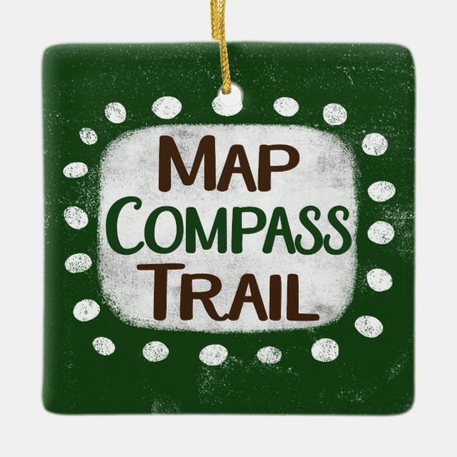 Ornament för Karta Compass Trail Ornament (Framsida)