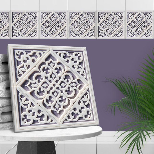 Ornament för marockansk Quatrefoil Kakelplatta (Skapare uppladdad)