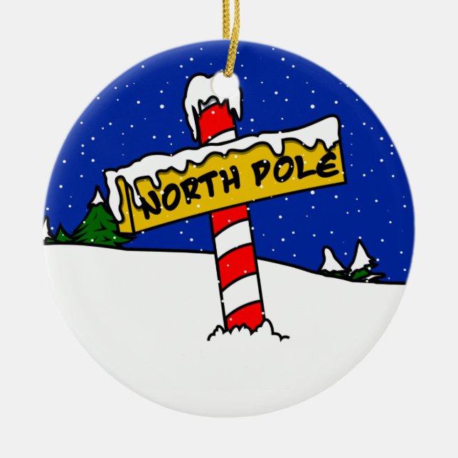 Ornament för North Pole Round (Framsidan)