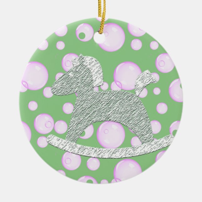 Ornament för Rocking Horse Baby Träd (Framsidan)