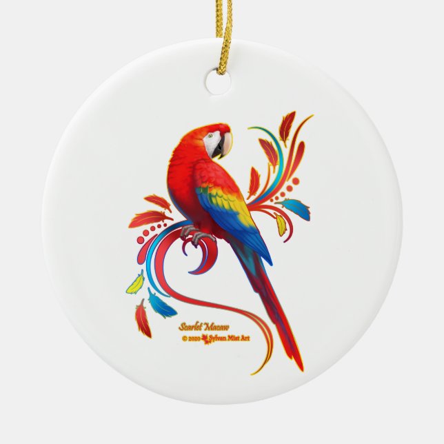 Ornament för scarlet Macaw (Framsidan)