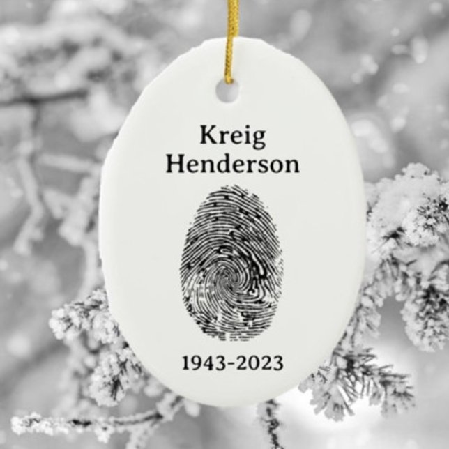 Ornament för speciell Personlig Fingerprint Memori (Skapare uppladdad)