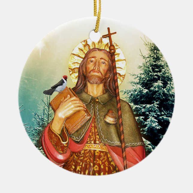 Ornament för St Rocco eller St Roch Round Prayer (Framsidan)