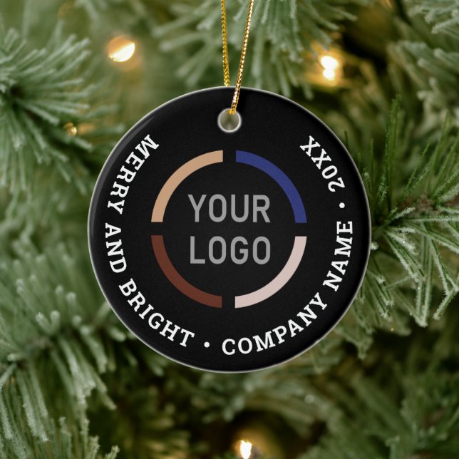 Ornament för svartanpassningsbar med logotyp (Träd)