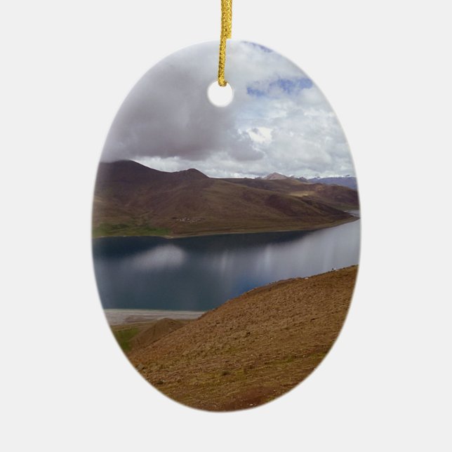 Ornament för tibetansk Sjö keramisk (Framsidan)