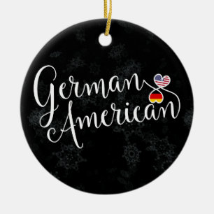 Ornament för tyska amerikanska Hearts Julgran