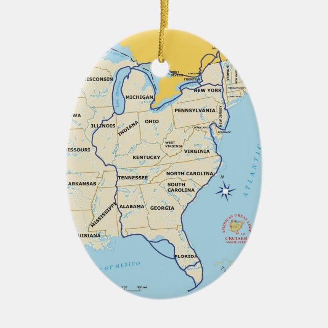 Ornament för Underbar slinga Karta (Framsidan)