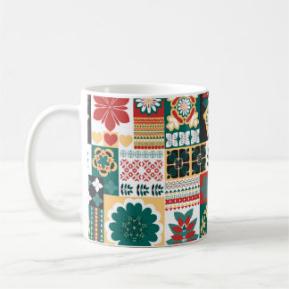 Ornament, geometrisk arrangemang för inslag, c kaffemugg