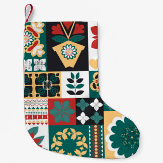 Ornament, geometrisk arrangemang för inslag, c liten julstrumpa