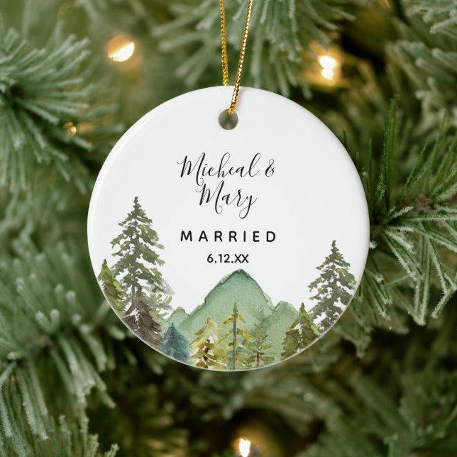 Ornament Gift med berget Gräs Träd Bröllop (Träd)