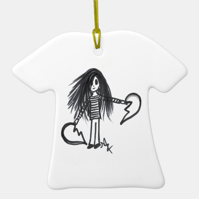 Ornament Girl, Black & White Broken Haleart (Baksidan)