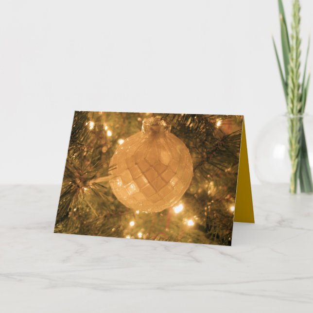 Ornament god jul Träd Helgkort (Framsida)