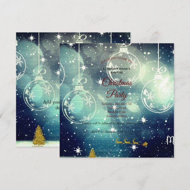 Ornament, guldrenar och Jultomten (Fram/baksida)