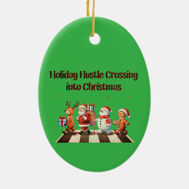 Ornament Helgdag Hustle Crossing in jul (Baksidan)