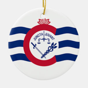 Ornament hos flagga Cincinnati, Ohio, USA
