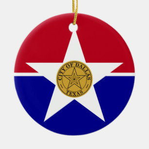 Ornament hos flagga Dallas, USA