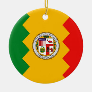 Ornament hos flagga i Los Angeles, Kalifornien