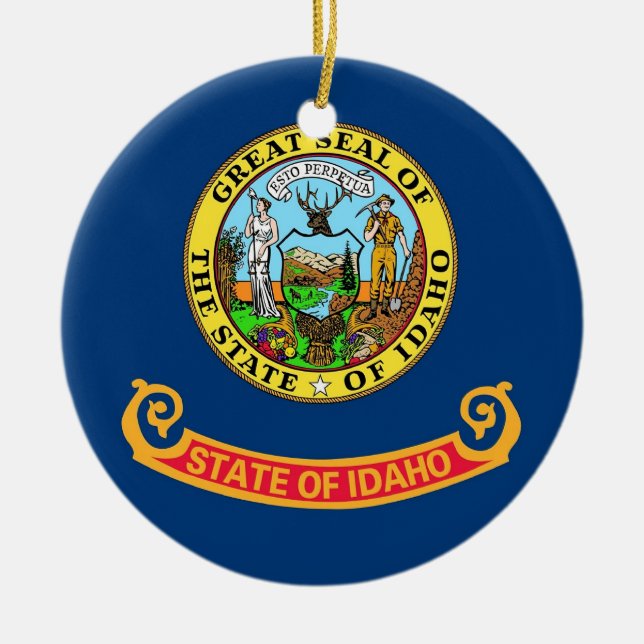 Ornament hos flagga Idaho (Framsidan)
