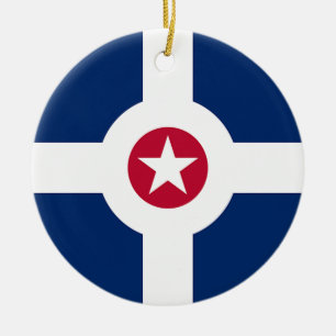 Ornament hos flagga Indianapolis City, USA