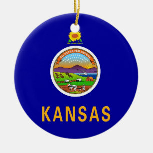 Ornament hos flagga Kansas
