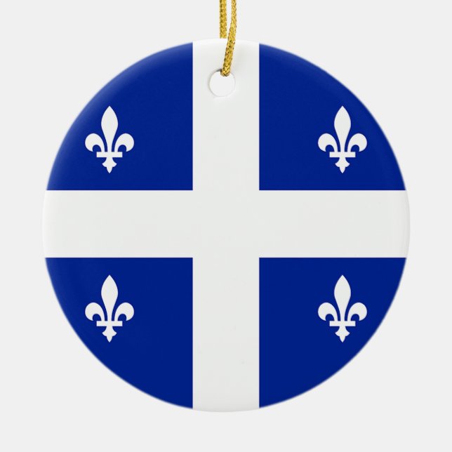 Ornament hos flagga Quebec, Kanada (Framsidan)