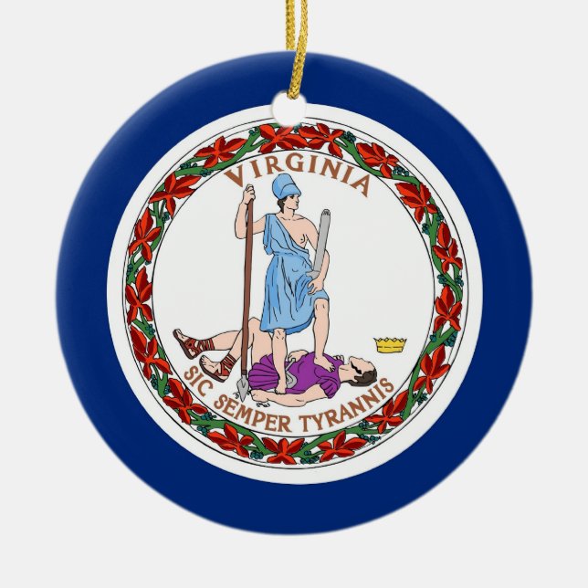Ornament hos flagga Virginia (Framsidan)