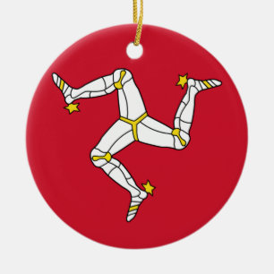 Ornament hos Isle of Man flagga, Förenade kungarik