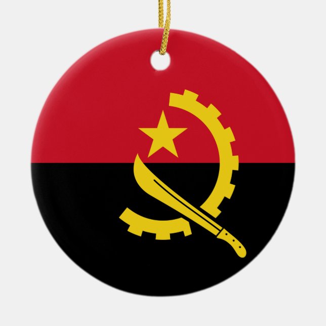 Ornament i Angola flagga (Framsidan)