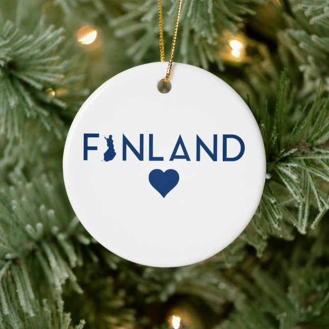 Ornament i Finland Karta (Träd)