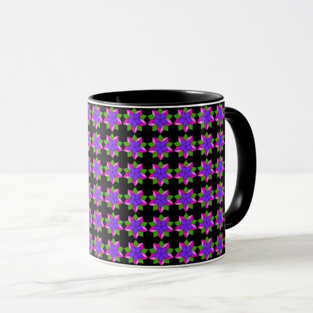 Ornament i glasmålningstil mugg (Framsida höger)